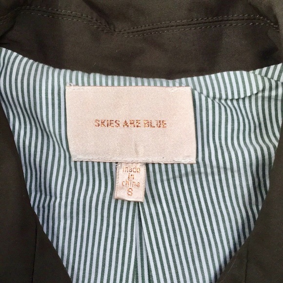 Skies Are Blue Trench Coat ๐ Olive - Picture 5 of 8